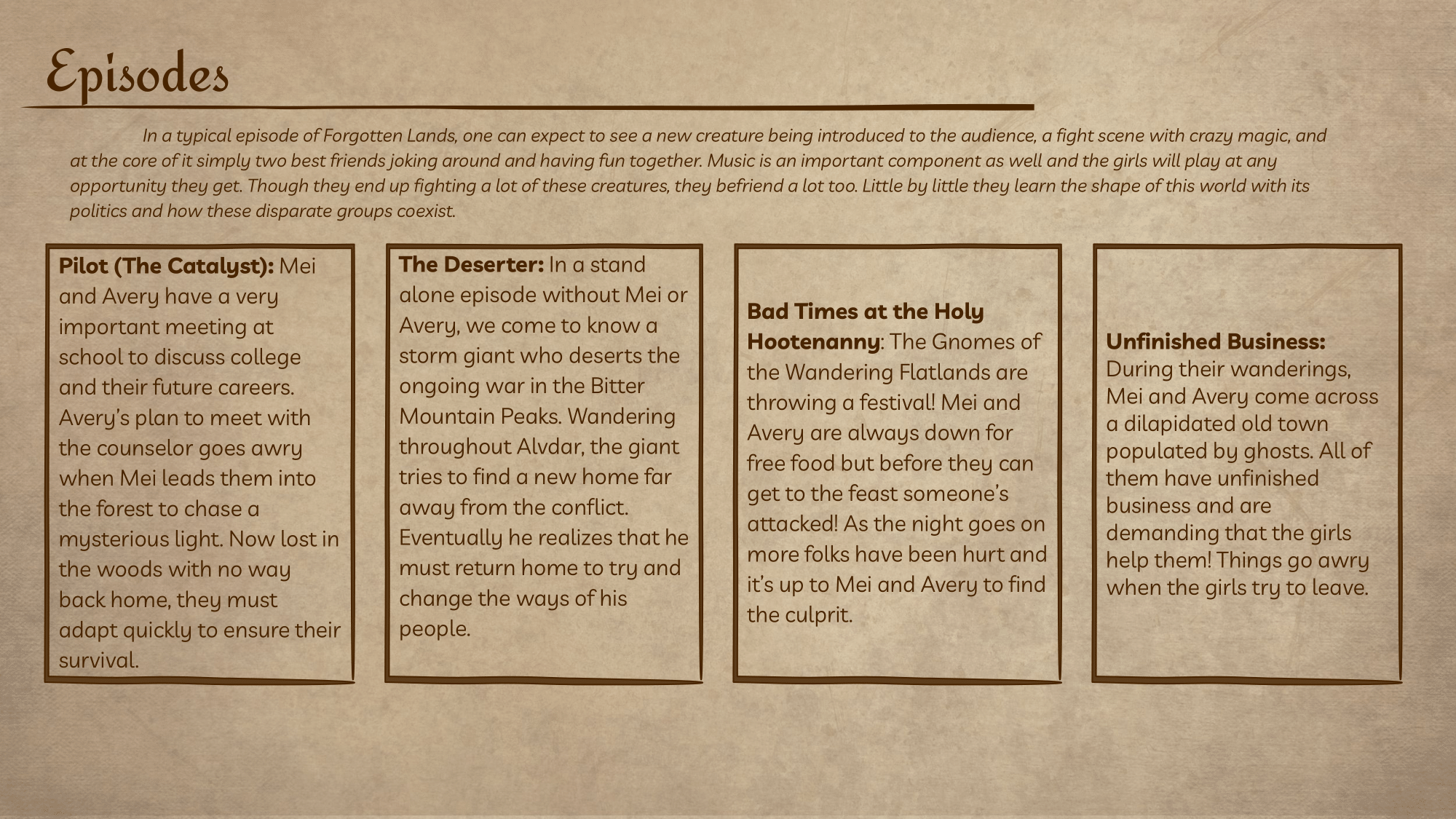 Pitch Bible Page one